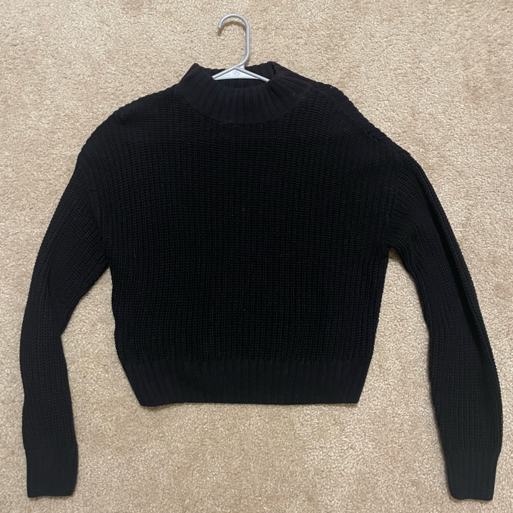 H&M DIVIDED mock neck drop shoulder women’s sweater size L